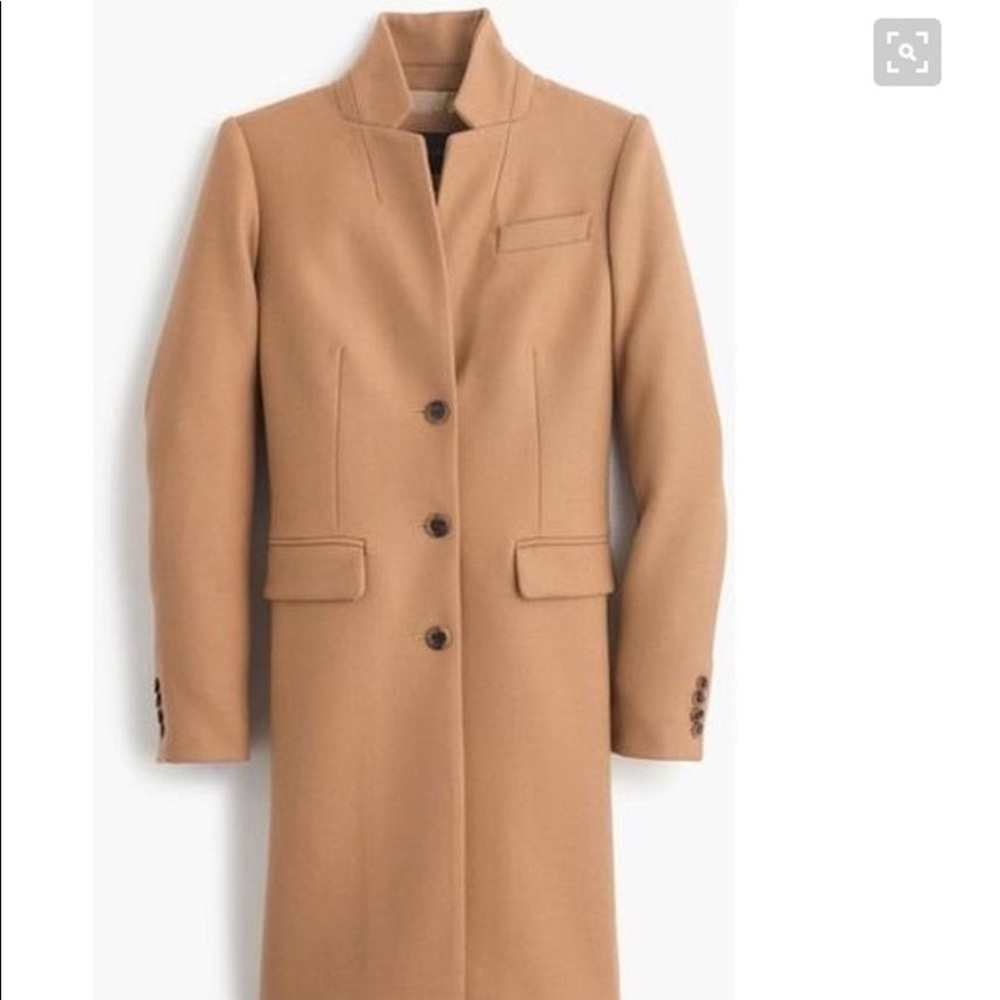 J.Crew Regent Topcoat in wool size 0 NWT!